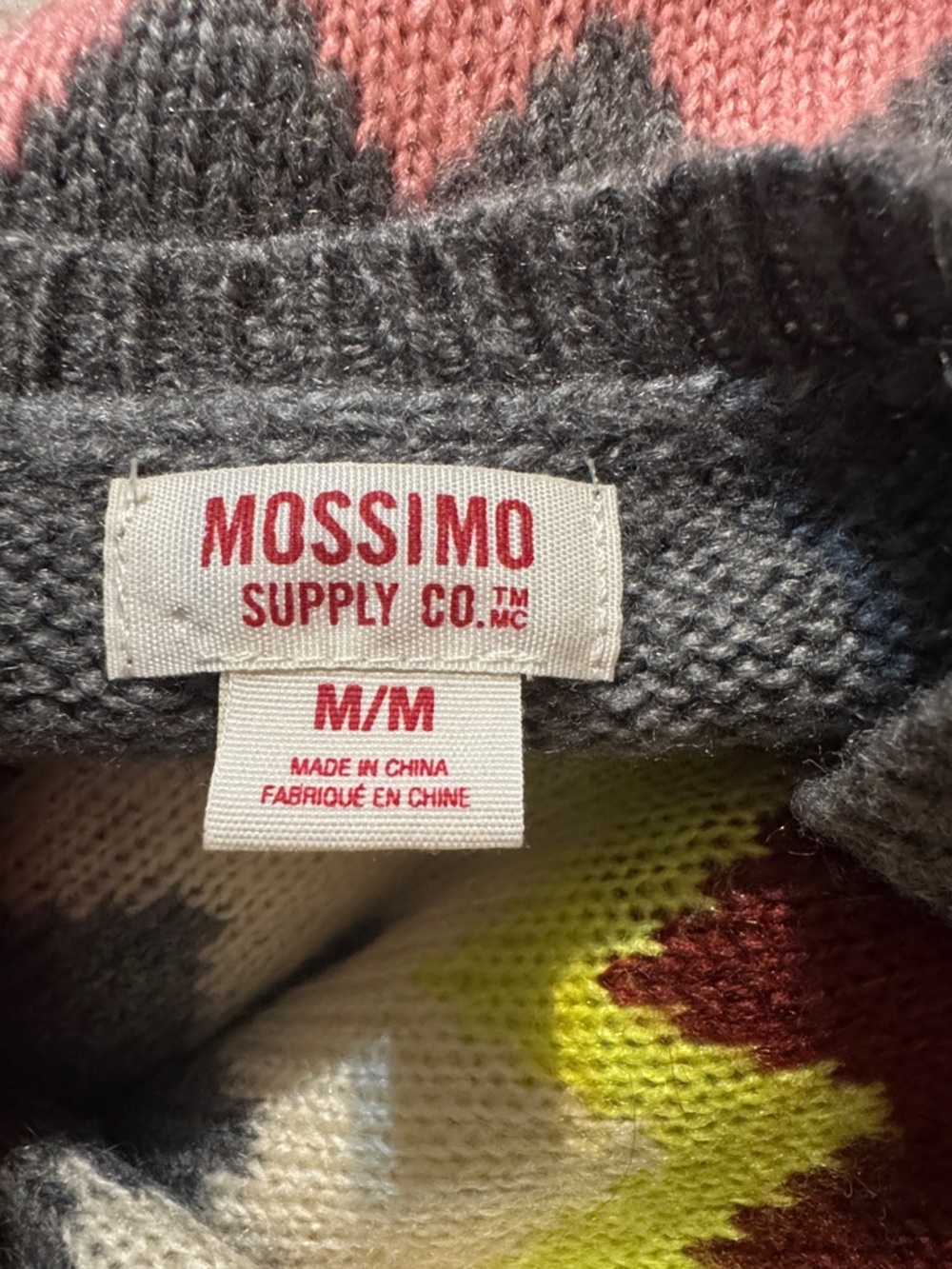 Colorful Chevron Fair Isle Crew Neck - Mossimo Supply Co. - Picture 5 of 7
